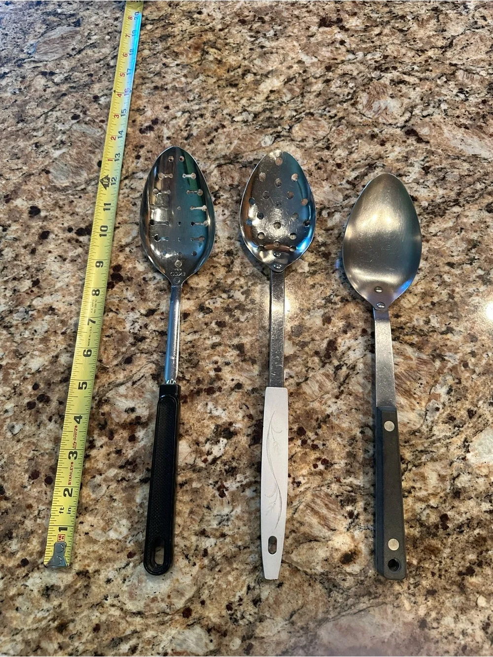 Set of 3 Vintage Serving Spoons 1970’s Brands EKCO and Flint
